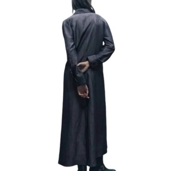 ZARA ZW COLLECTION The Kyra Dress, Linen Blend Shirt Dress, Not Lined, Size S - Picture 2 of 10